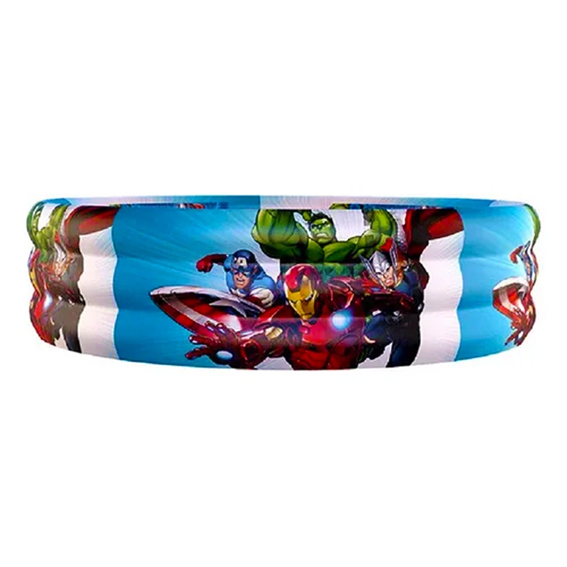 Piscina Inflável Infantil Bolinha Agua Tema Vingadores / Avengers com 130 Litros e 3 camadas