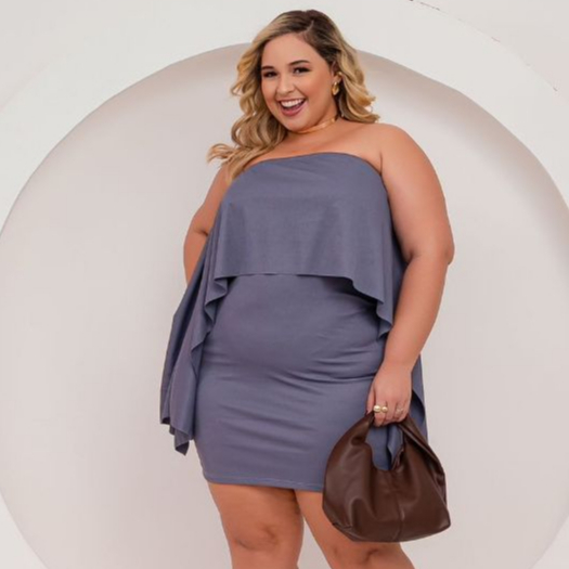 Vestido Tubinho Plus Size Feminino Tomara Que Caia  Tam Único 46 ao 52