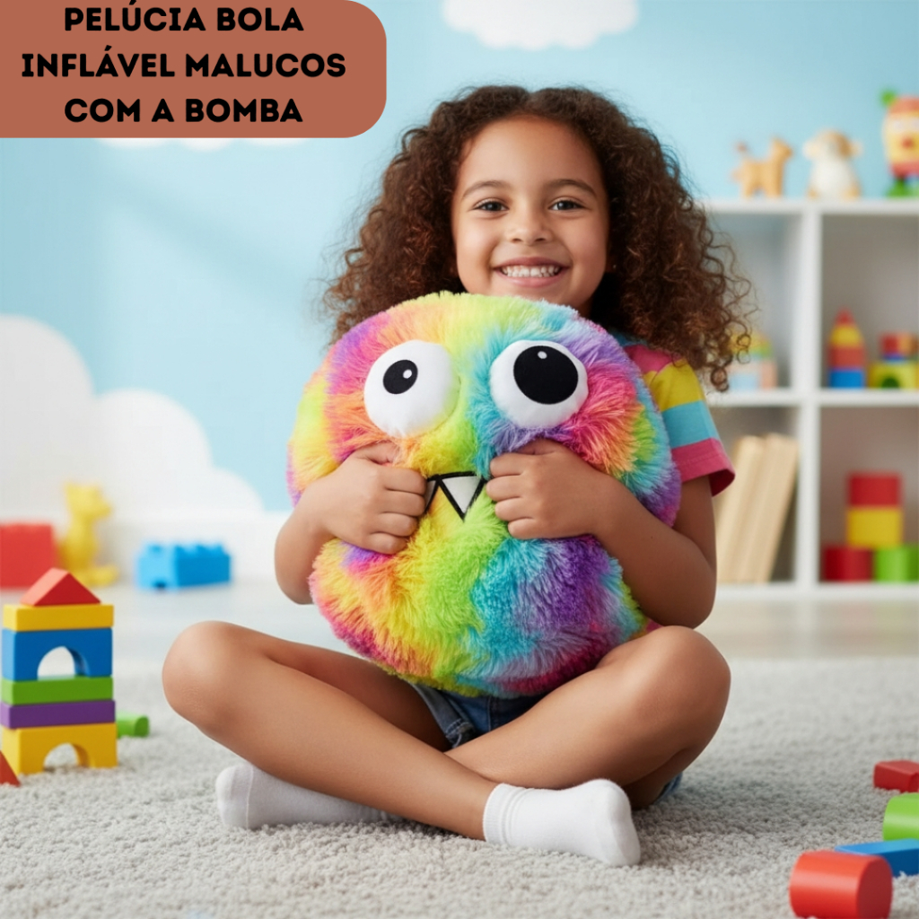 Bola Inflável Pelúcia Malucos Funn Ball – Brinquedo Infantil Grande e Super Divertido