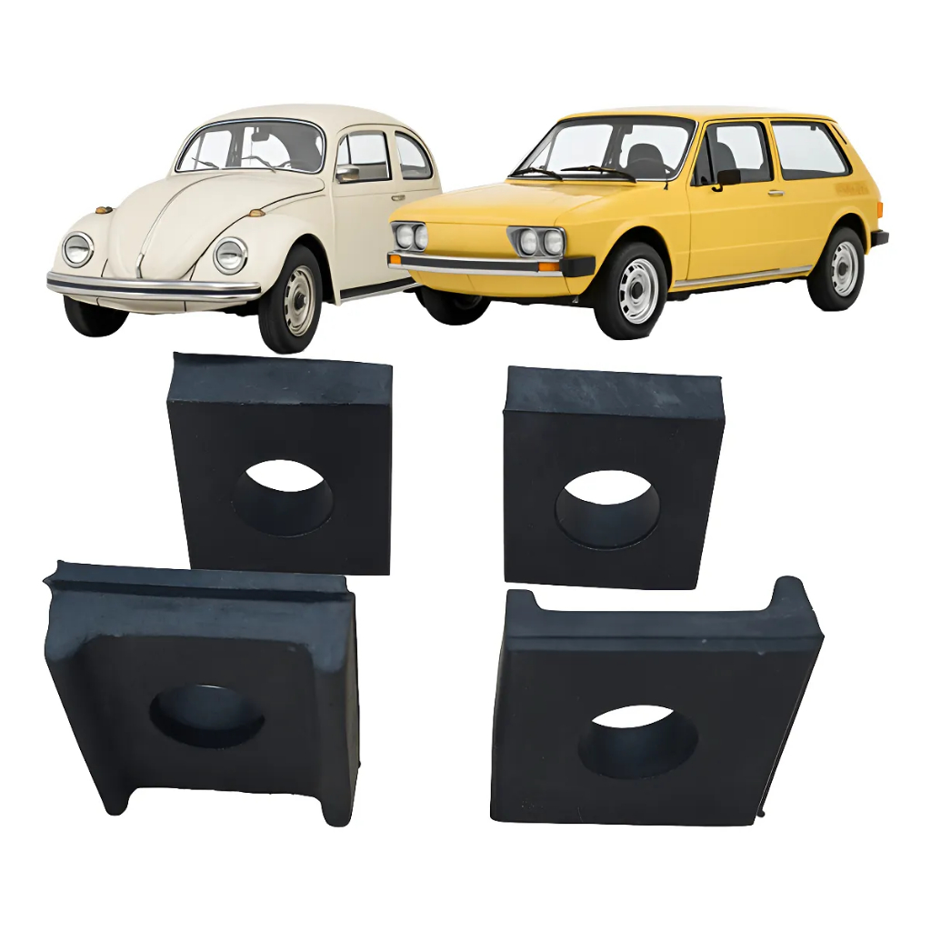 Kit 4 Batentes Calço Carroceria Dianteira Vw Fusca Variant
