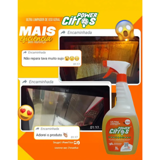 Ultra Limpador Multifuncional de Limpeza Profunda Desengordurante Laranja Premium 1L - Power Citros em Oferta na Shopee