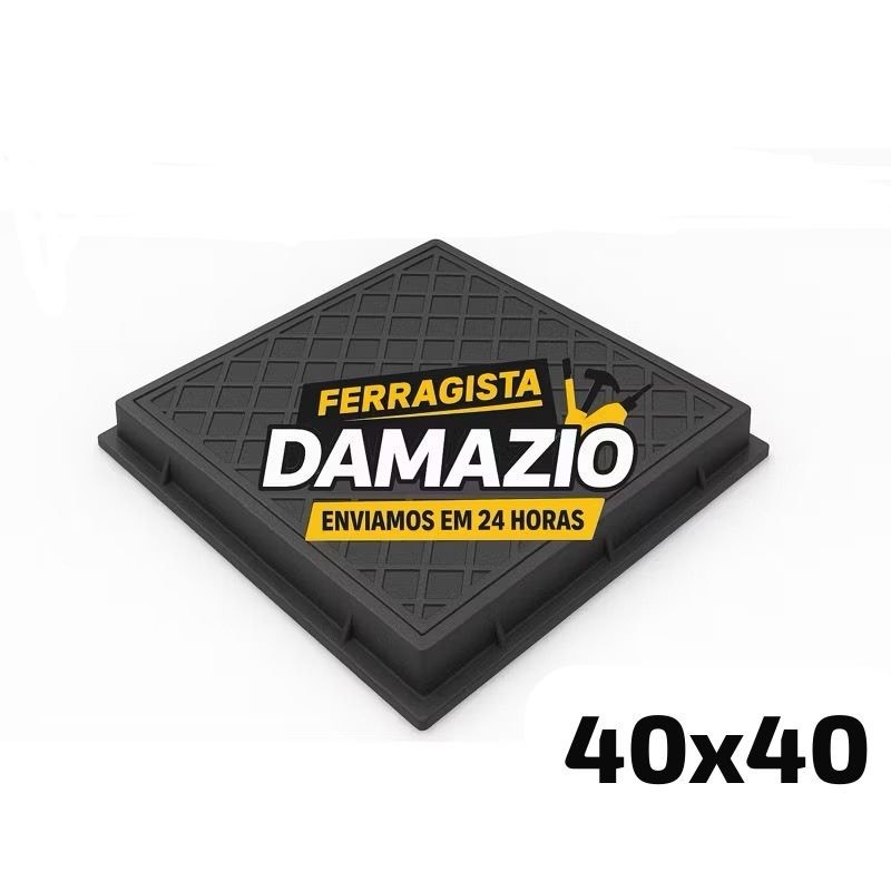 Tampa Reforçada 200kg 40x40 em Polipropileno Preto para Esgoto, Cisterna e Caixa de Inspeção em Oferta na Shopee