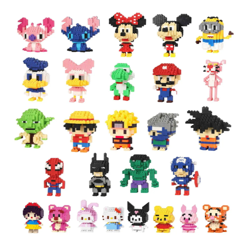 Bloco Mágico Montável Personagens Varios Modelos em Oferta na Shopee