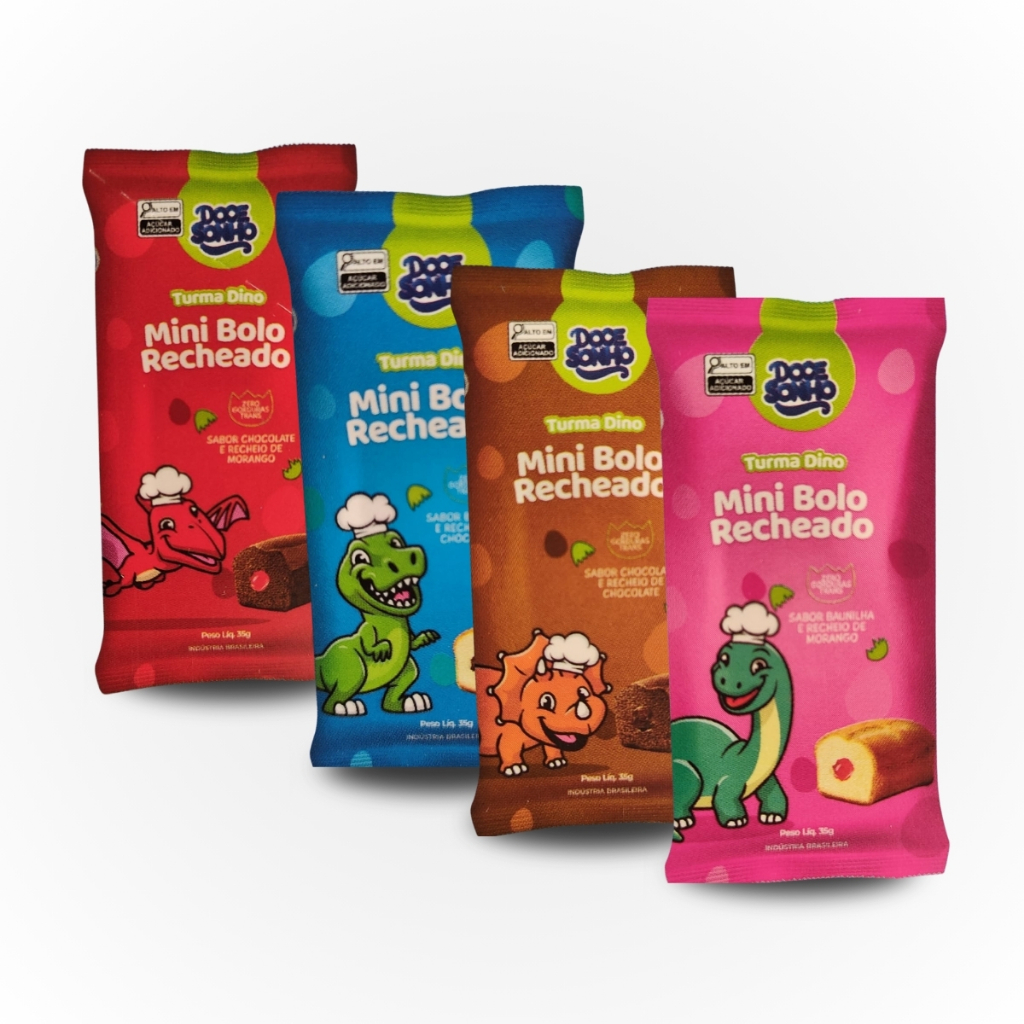 Bolinho Kit com 2 Caixas de Mini Bolo Recheado Turma do Dino / 24 unidade bolinhos ,Alimentos Doce Sonho Merenda Escolar em Oferta na Shopee