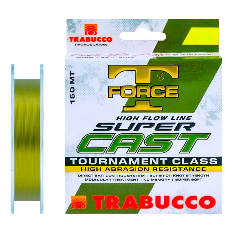 Linha Trabucco T Force Super Cast Tournament Class 150m Verde Monofilamento