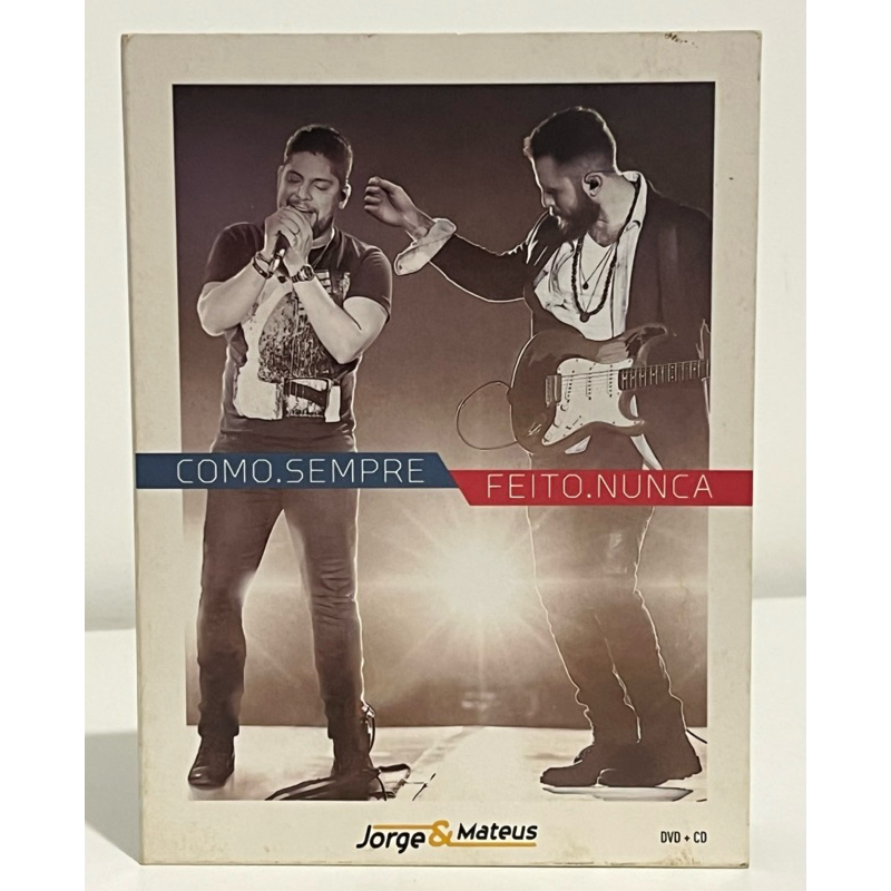 CD e DVD JORGE e MATEUS COMO SEMPRE FEITO NUNCA.