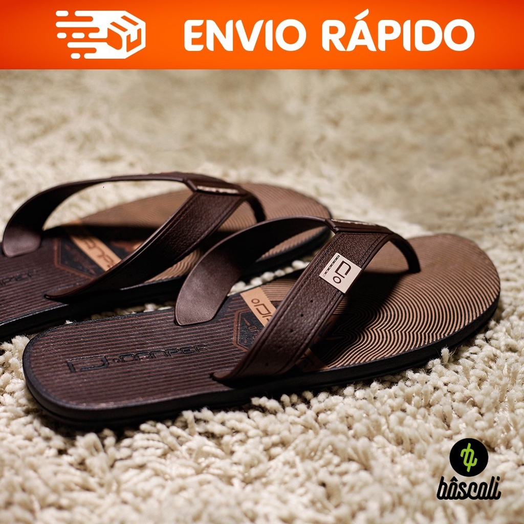 Chinelo Danper Sandália de dedo Adulto Masculino Original Café Barcelona Verão