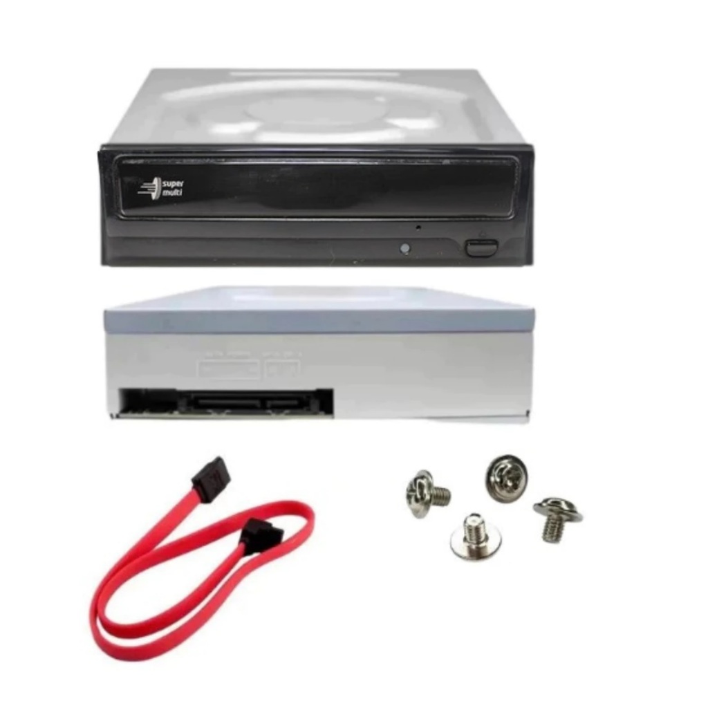 Gravador E Leitor Interno Sata Dvd Rw Lg Dual Layer + Cabo Preto Sata e parafusos