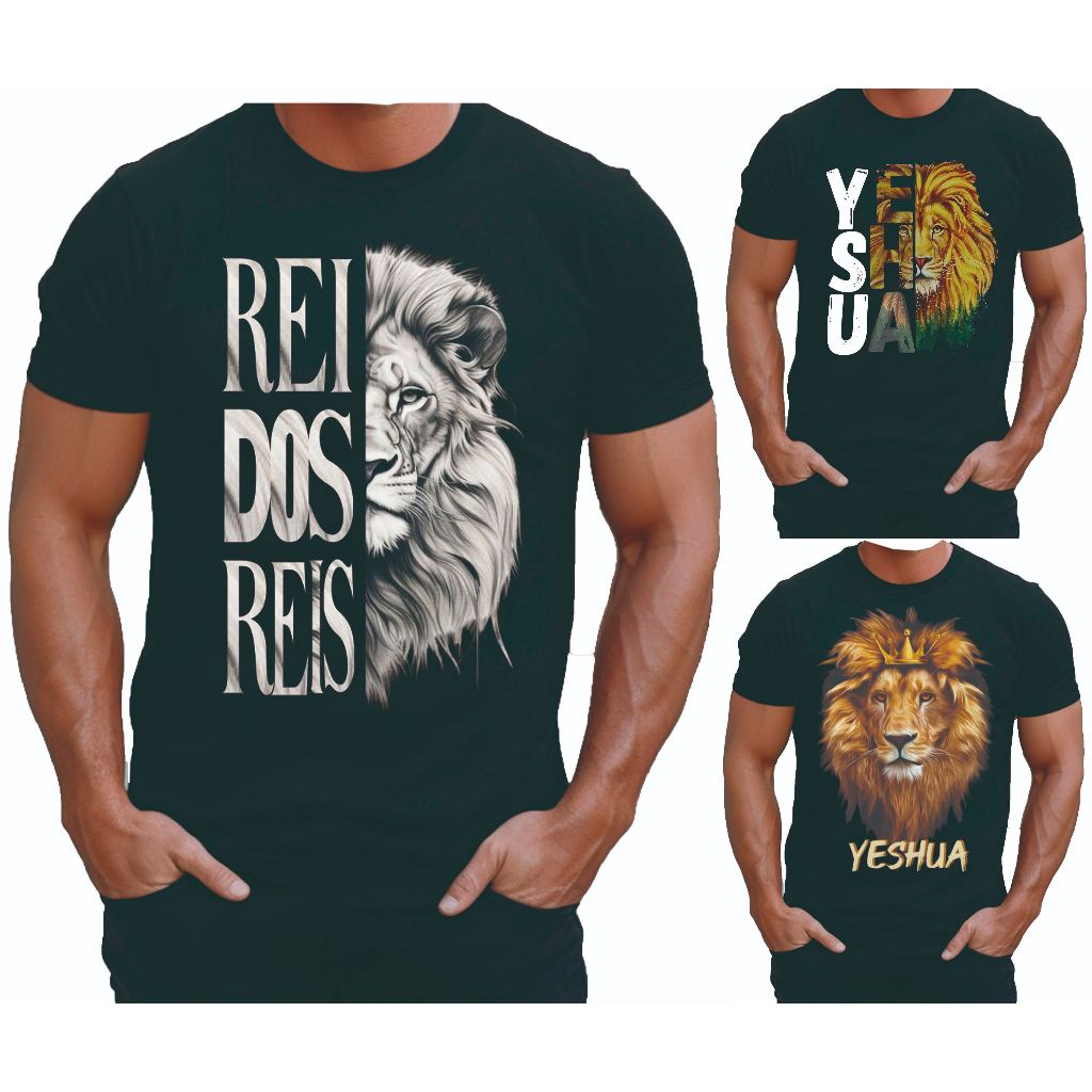 Camiseta Masculina Evangélica Premium Jesus Cruz Frases Fé Algodão Estilo Gola Redonda Moda Gospel Casual em Oferta na Shopee
