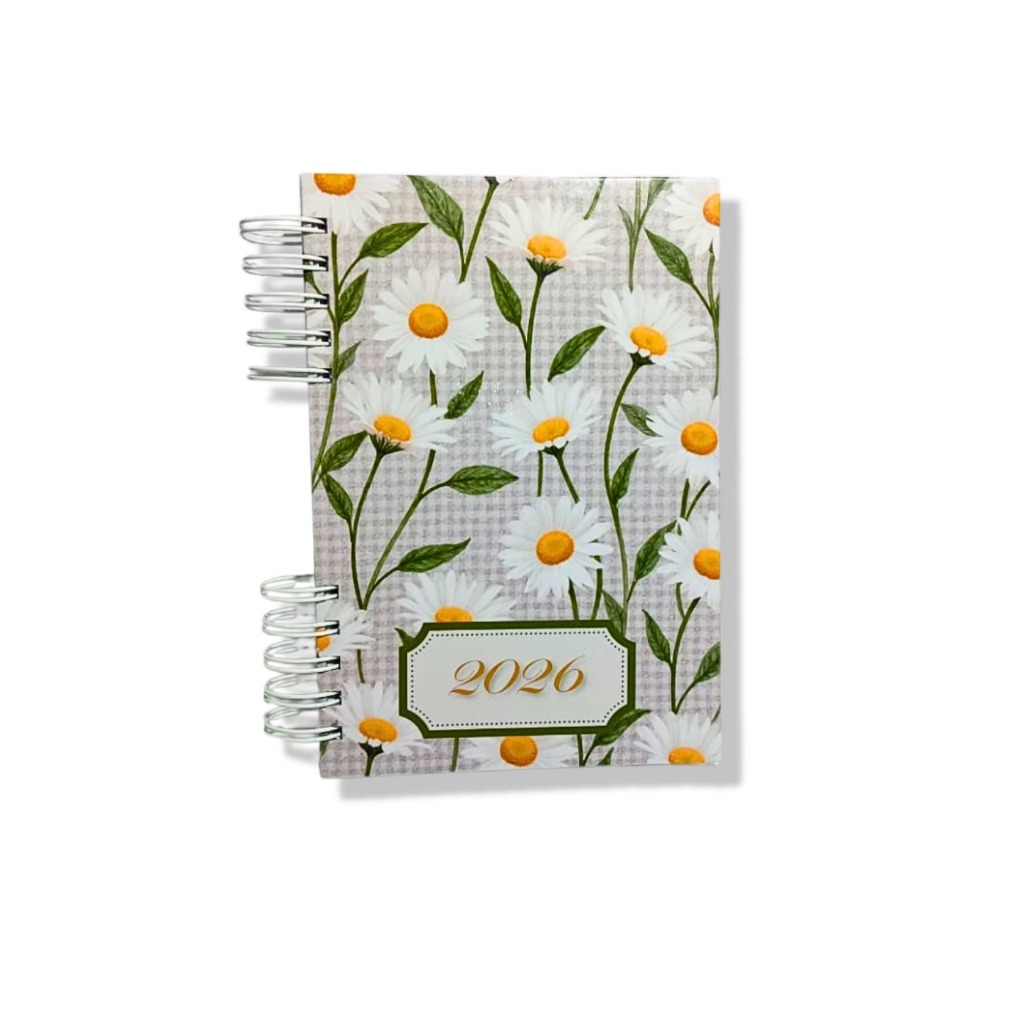 Agenda 2026 Feminina Floral Margaridas| 1Dia por Página| Ótima para Estudo e Trabalho