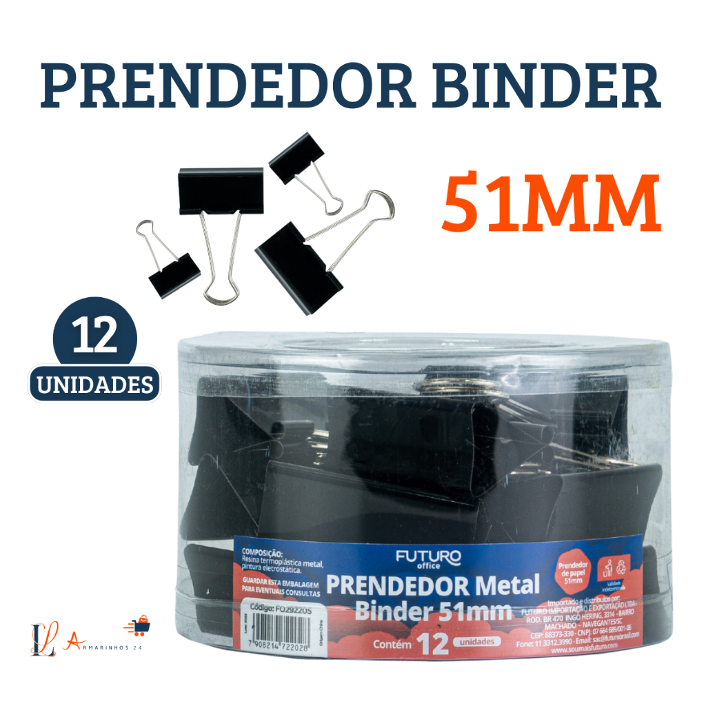 Clip Binder Borboleta Preto 12 Unidades 51mm – Clipe Metálico p/ Decoração, Papel, Escritório e Festas em Oferta na Shopee