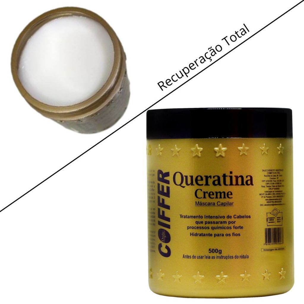 Queratina Creme Coiffer 500g Reconstrução Capilar Intensa
