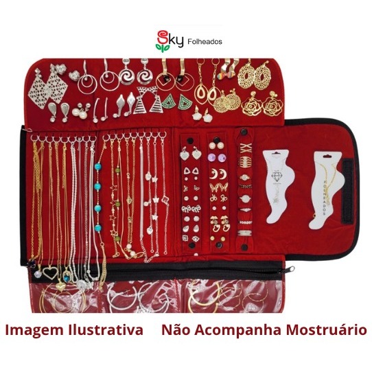 KIT SEMI JOIAS 15 PEÇAS FOLHEADOS A OURO 18K E PRATEADOS