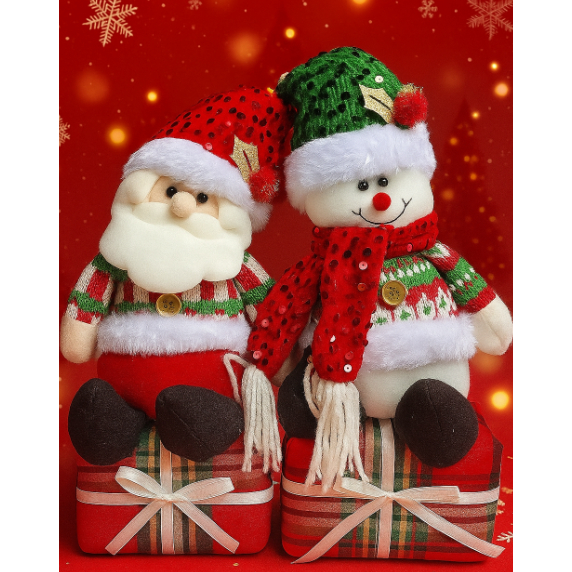 Enfeite Papai Noel Boneco de Neve Musical Decorativo Natalino Arvore de Natal Decoração Natalina