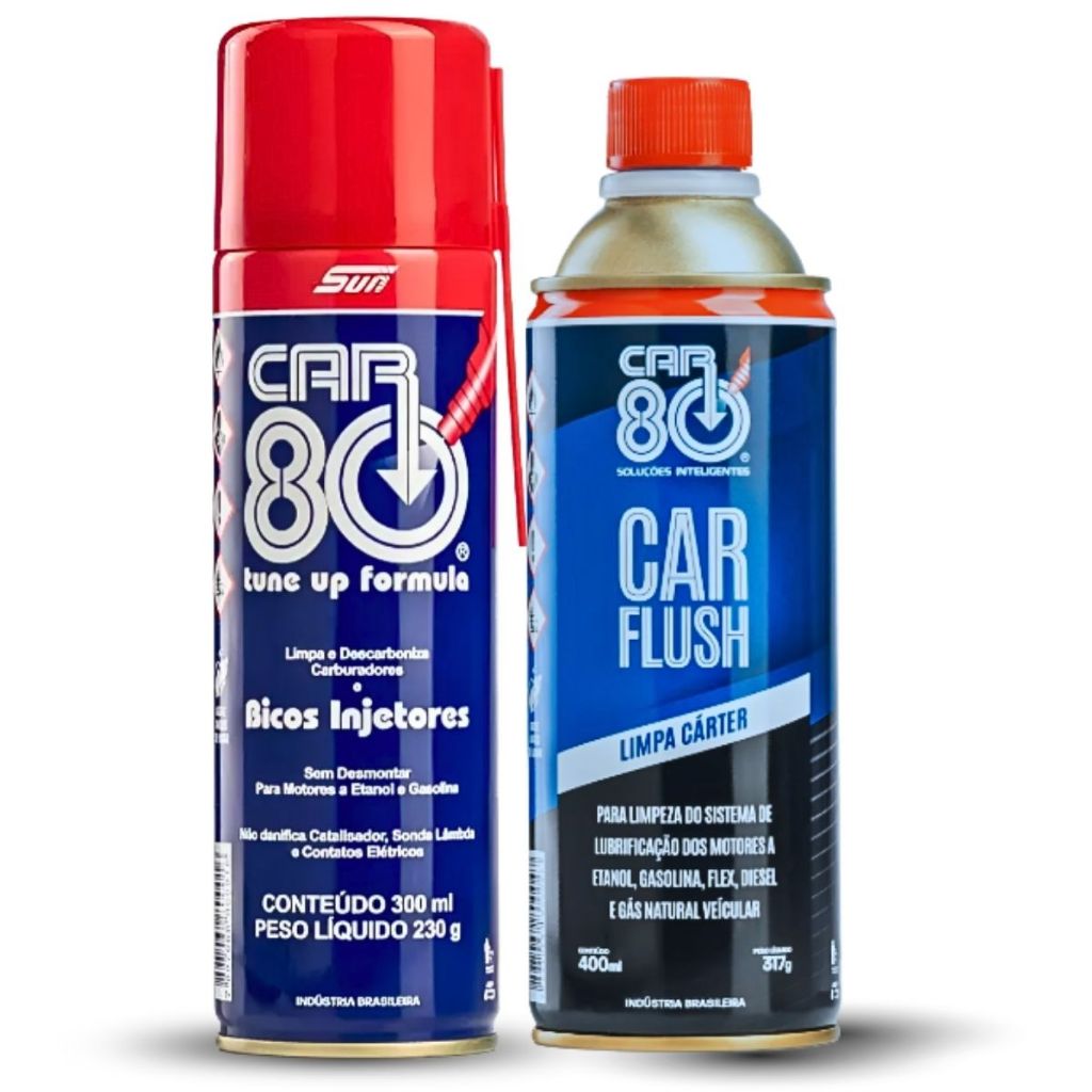 Kit Car80 Limpeza Motor + Descarbonizante Carburadores Tbi Corpo Borboleta 300 ml