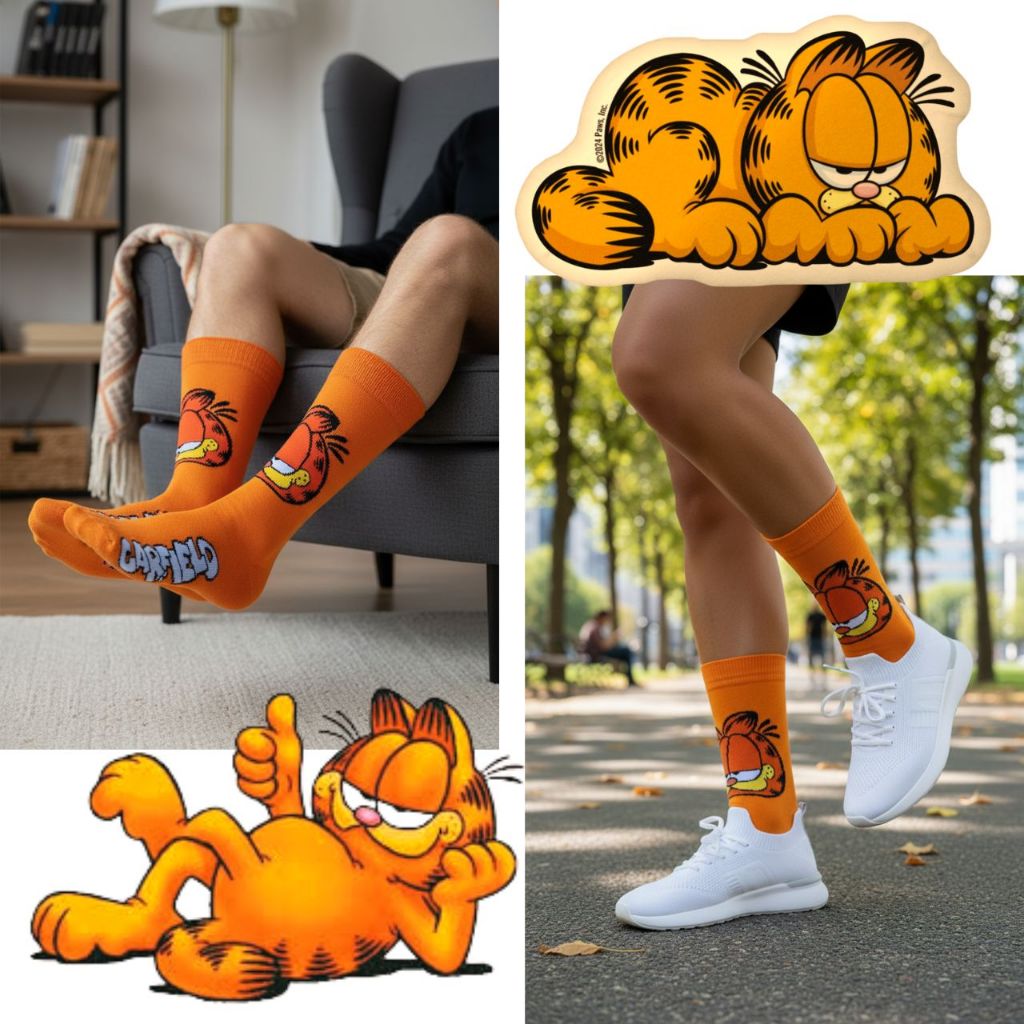 Meia Divertida Algodão Garfield (38 ao 43)