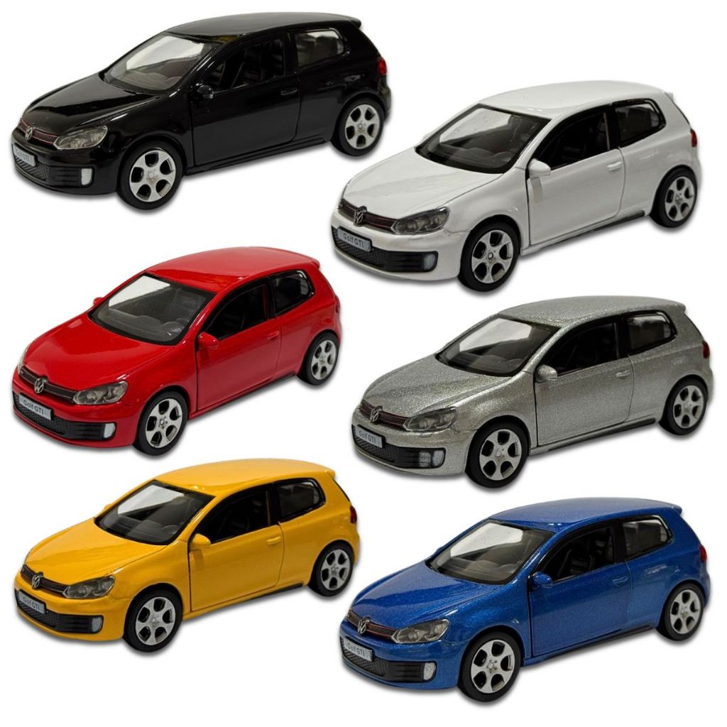 Miniatura Volkswagen Golf GTI Carrinho De Ferro Escala 1/36