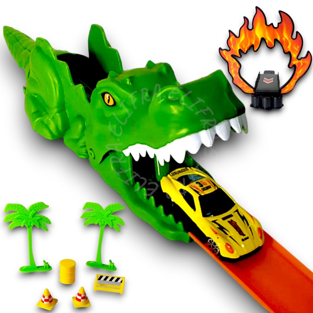 Pista De Carrinho Dinossauro Com Obstáculos Brinquedo Menino