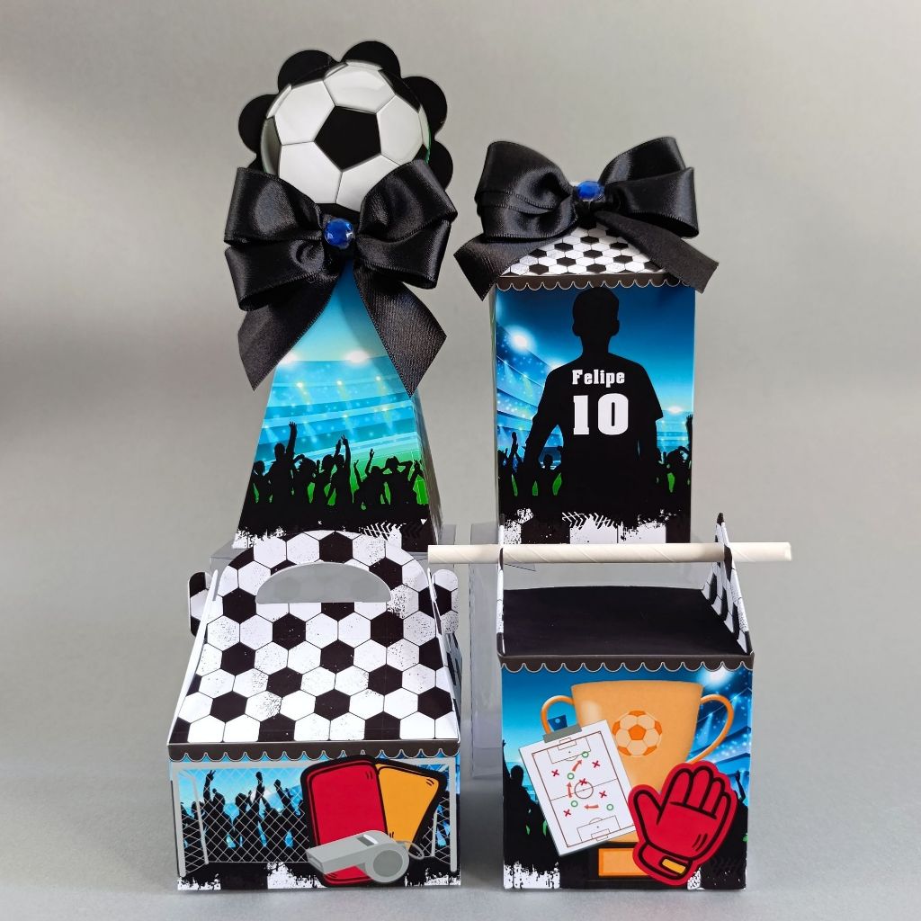 Kit Caixas Personalizadas Futebol | Lembrancinhas Festa | Kit festa Futebol | Caixas lembrancinha futebol