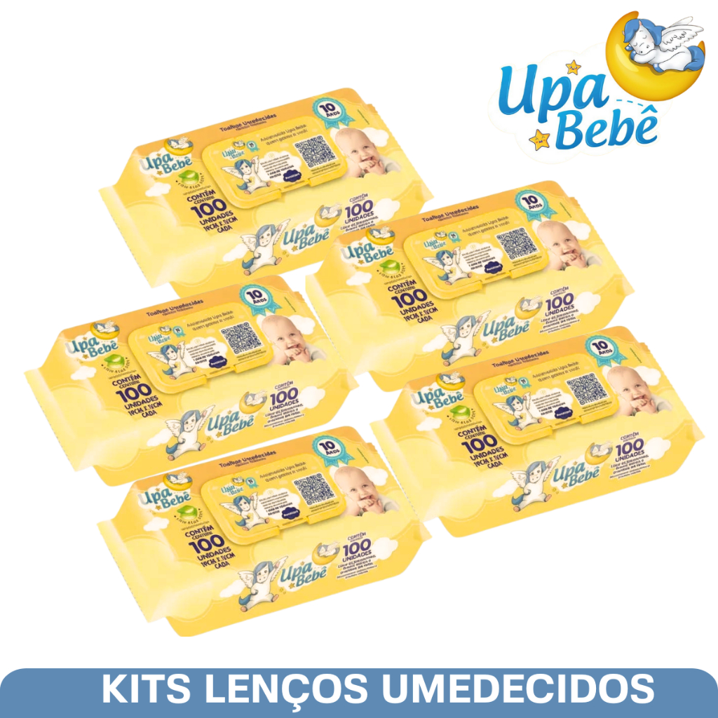 Kit Toalhas Lenços Umedecidas 1/2/3/4/5 Pacotes Higiene Bebe Pacote 100 Unidades em Oferta na Shopee