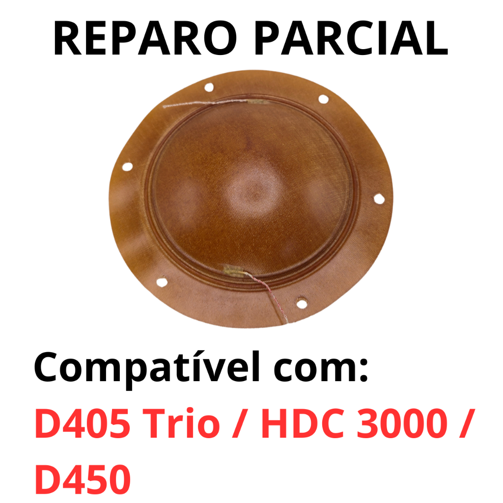 Reparo Parcial Corneta Driver Hdc3000/ D405 Trio Musicall Para Som Automotivo Som Profissional Som Residencial