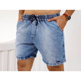 Bermuda Masculina Casual Elástico com Cordão – Confortável, Leve, Várias Cores em Oferta na Shopee