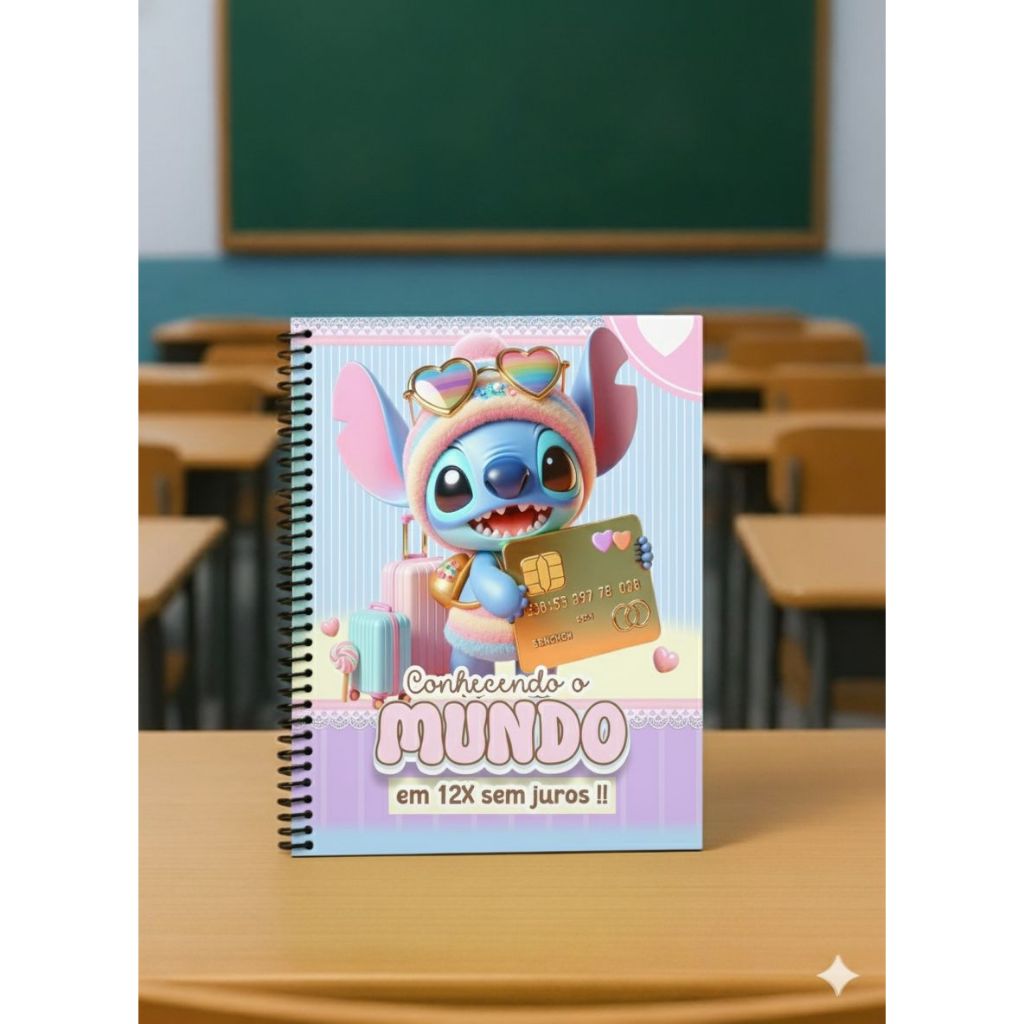 CADERNO A5 CONHECENDO O MUNDO STITCH – CAR113