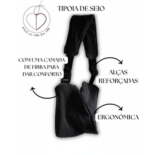 Tipoia de Seio Sustentação para Seios Volumosos Suporte para Amamentação Ajustável e Ergonômica