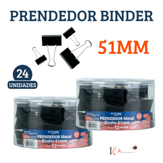 Kit com 24 Unidades Prendedor De Papel Binder Metal Clips Borboleta Preto 51mm em Oferta na Shopee