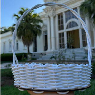 Cesta Fraldeira Tecida Sintética 20 cm Para Decoração/Presente/Aniversário/Casamento- Cores Variadas em Oferta na Shopee