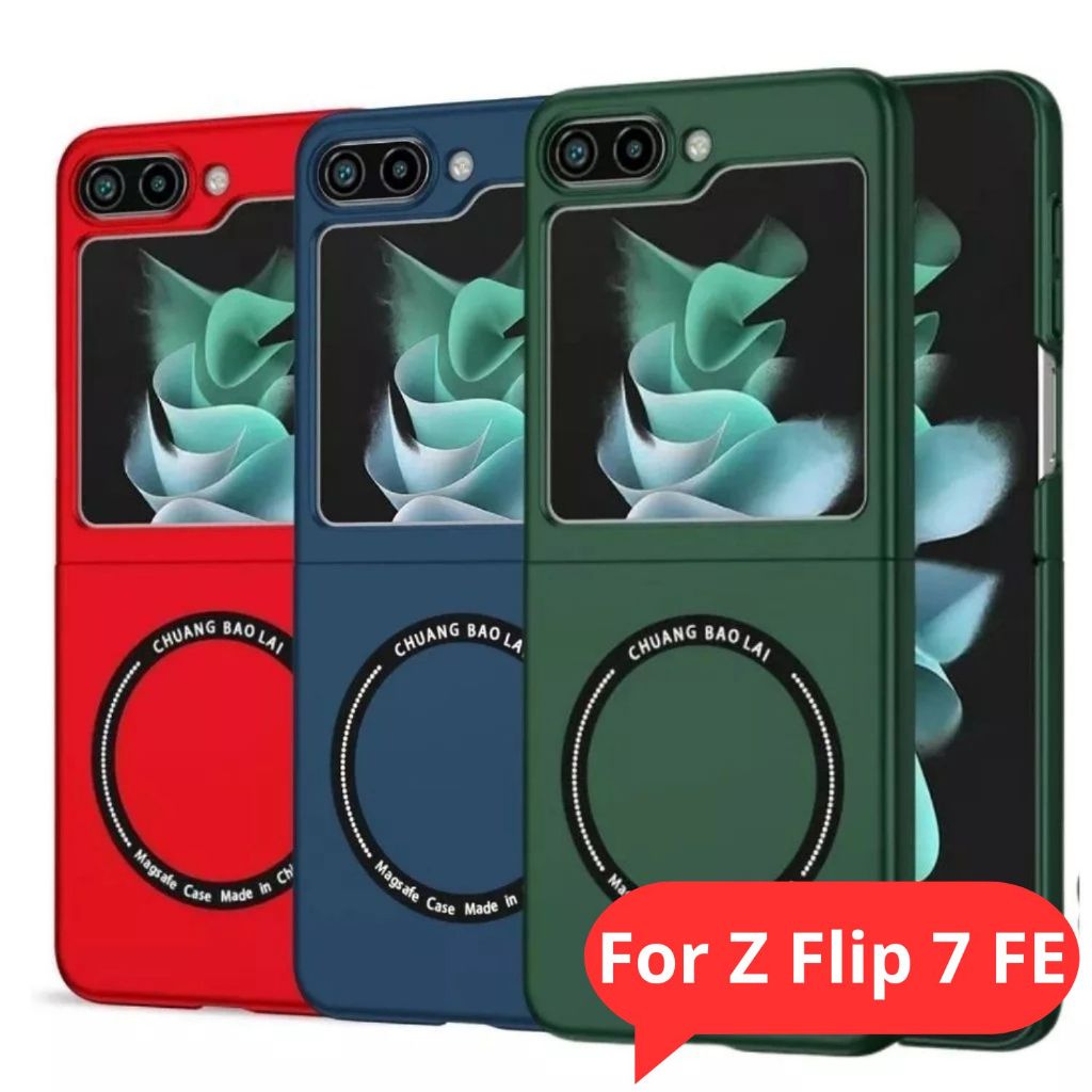 Capinha Capa Para Z Flip 7FE 7 FE Magsafe Magnética Suporte Anel Protetora Silicone Anti Imp Cas