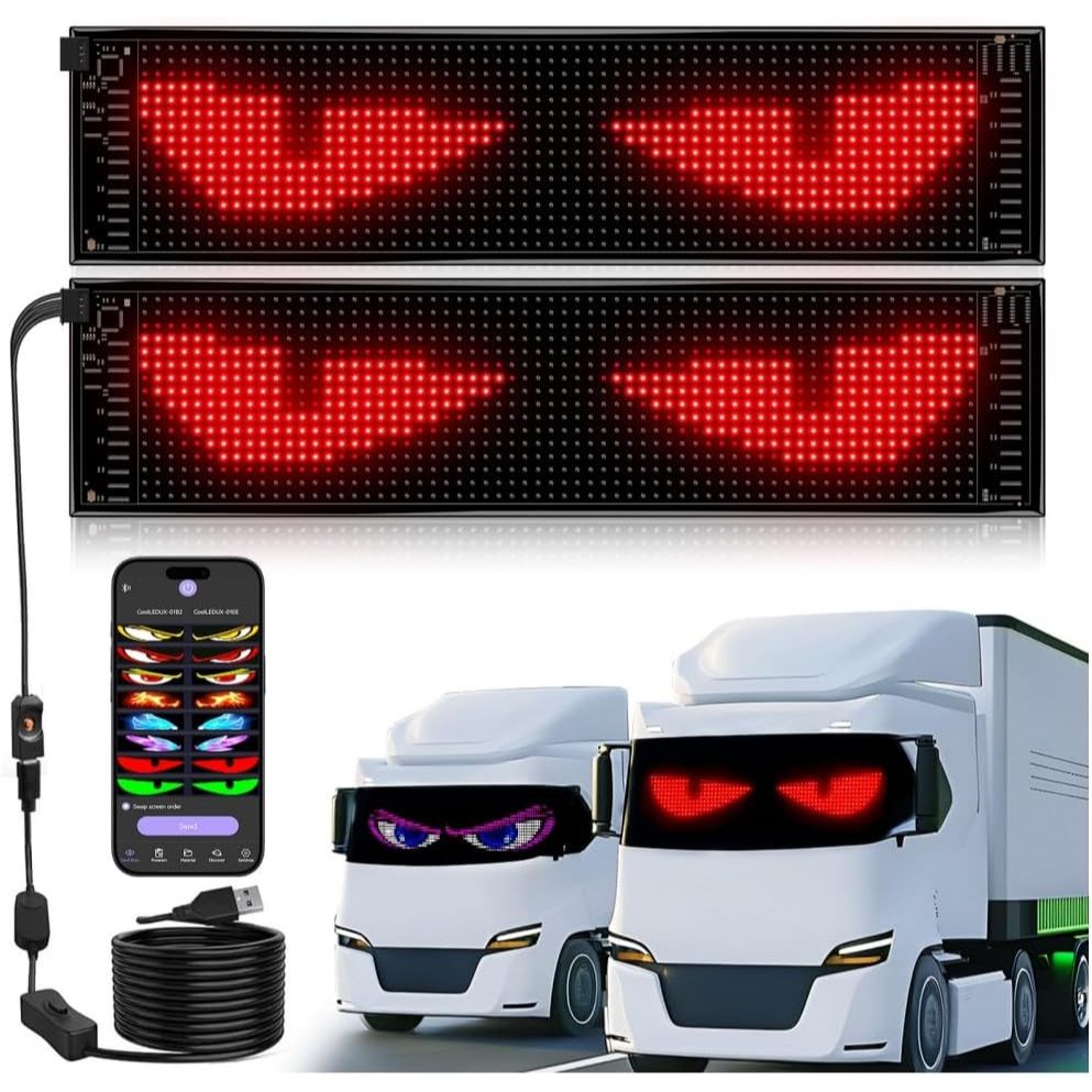 Kit 2 LZ LED Devil's Eye 60x12cm sincronização-aplicação, 60fps, IP65, USB, programa em Oferta na Shopee