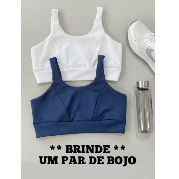 Kit 2 Tops Fitness Academia Feminino Cropped Esportivo Treino Malhação em Oferta na Shopee