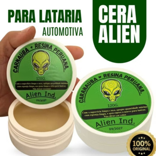 Cera Alien Ind Espelhamento Cerâmico Carnaúba Automotiva Tira Riscos Polimento Repele Água 120G em Oferta na Shopee