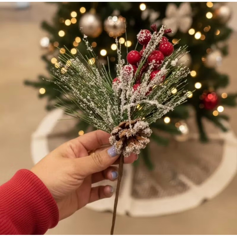 PICK NATALINO | TAM.: 30CM | DECORAÇÃO NATALINA | ÁRVORE DE NATAL | CENÁRIO | ARTIGOS DE FESTA | GALHOS | ARANJOS