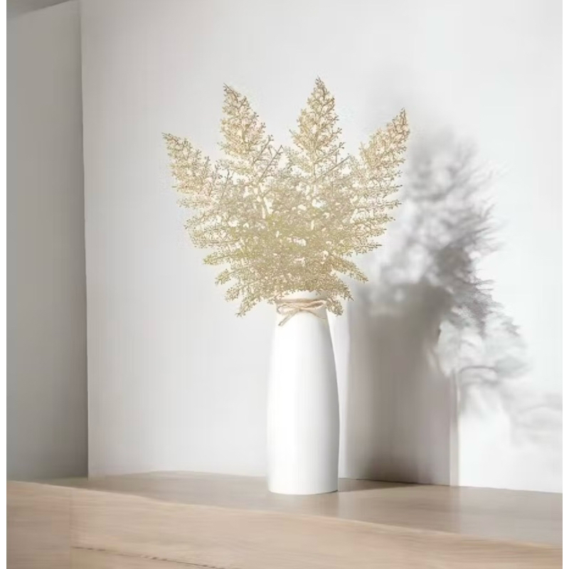 FOLHA DECORATIVA COM CORES DIVERSAS | TAM.: 45CM | MATERIAL: PLÁSTICO COM GLITTER | NATAL | DECORAÇÃO CASA NATALINA