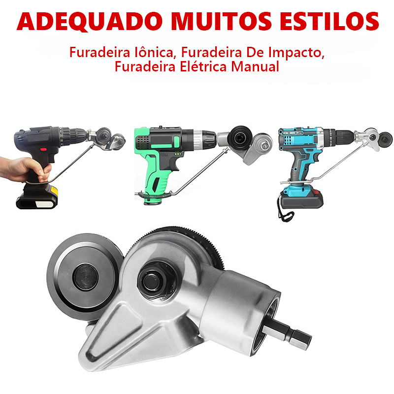 Adaptador Conector Cortador Parafusadeira De Folha Chapa Metal Corte