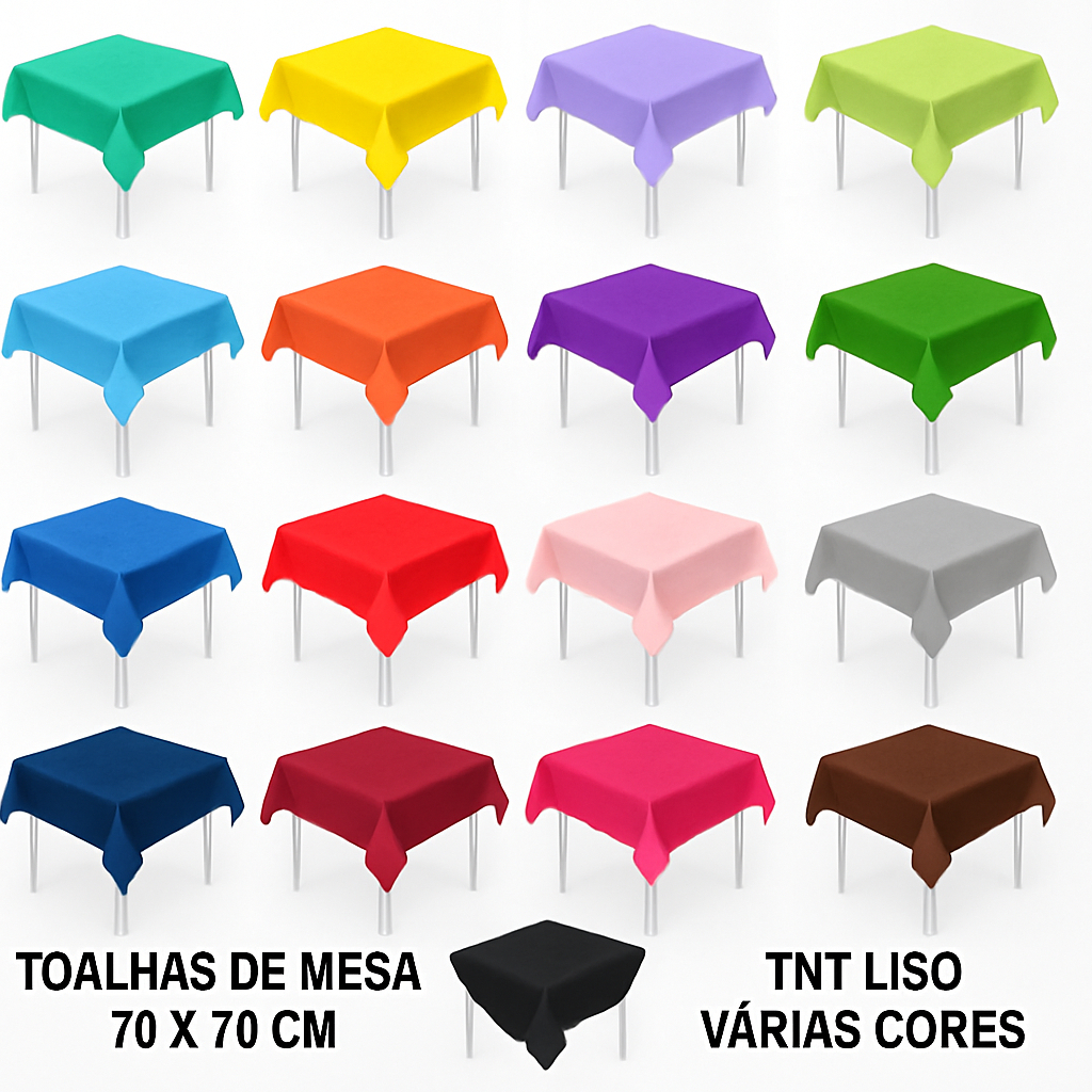 15 Toalhas De Mesa Cobre Mancha Tnt 70cm X 70cm