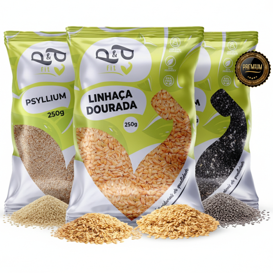Kit Mix Fibras e Sementes Low Carb – Semente de Chia + Linhaça + Psyllium 750g