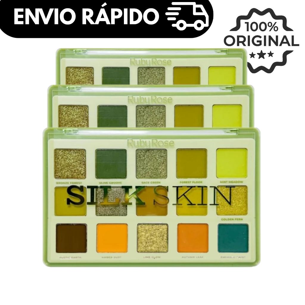 Paleta de Sombras Nature Gleam Silk Skin Ruby Rose HB E2205 – Matte e Alta Pigmentação
