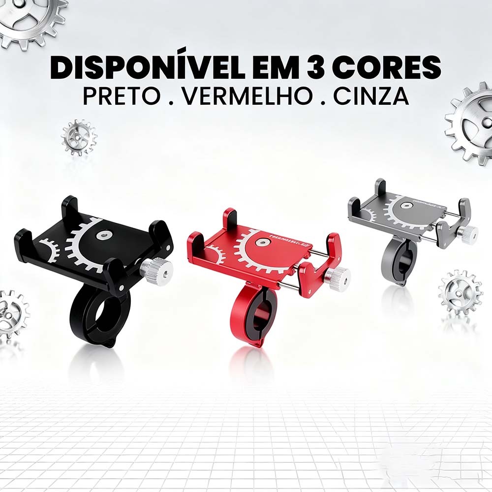 Suporte Moto Bicicleta Aluminio Resistente e Firme, Suporte Celular GPS Bike com Design Robusto
