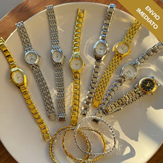 Relógio Potenzia Delicado Feminino Minimalista Clássicos Elegantes Luxo À Prova D’água Blogueira em Oferta na Shopee