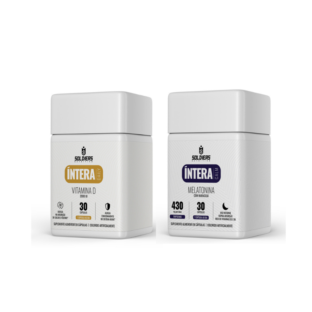 Kit: Vitamina D + Melatonina Imunidade Calm Sono Natural Intera - Soldiers Nutrition em Oferta na Shopee