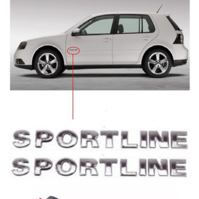 Par Emblemas Sportline Volkswagen Gol Polo Golf