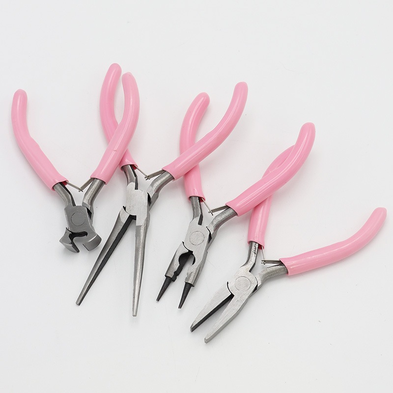 Lindo Kit de Equipamento de Jóias DIY – Cor-de-rosa, Cabo Antiderrapante e Alicate em Oferta na Shopee