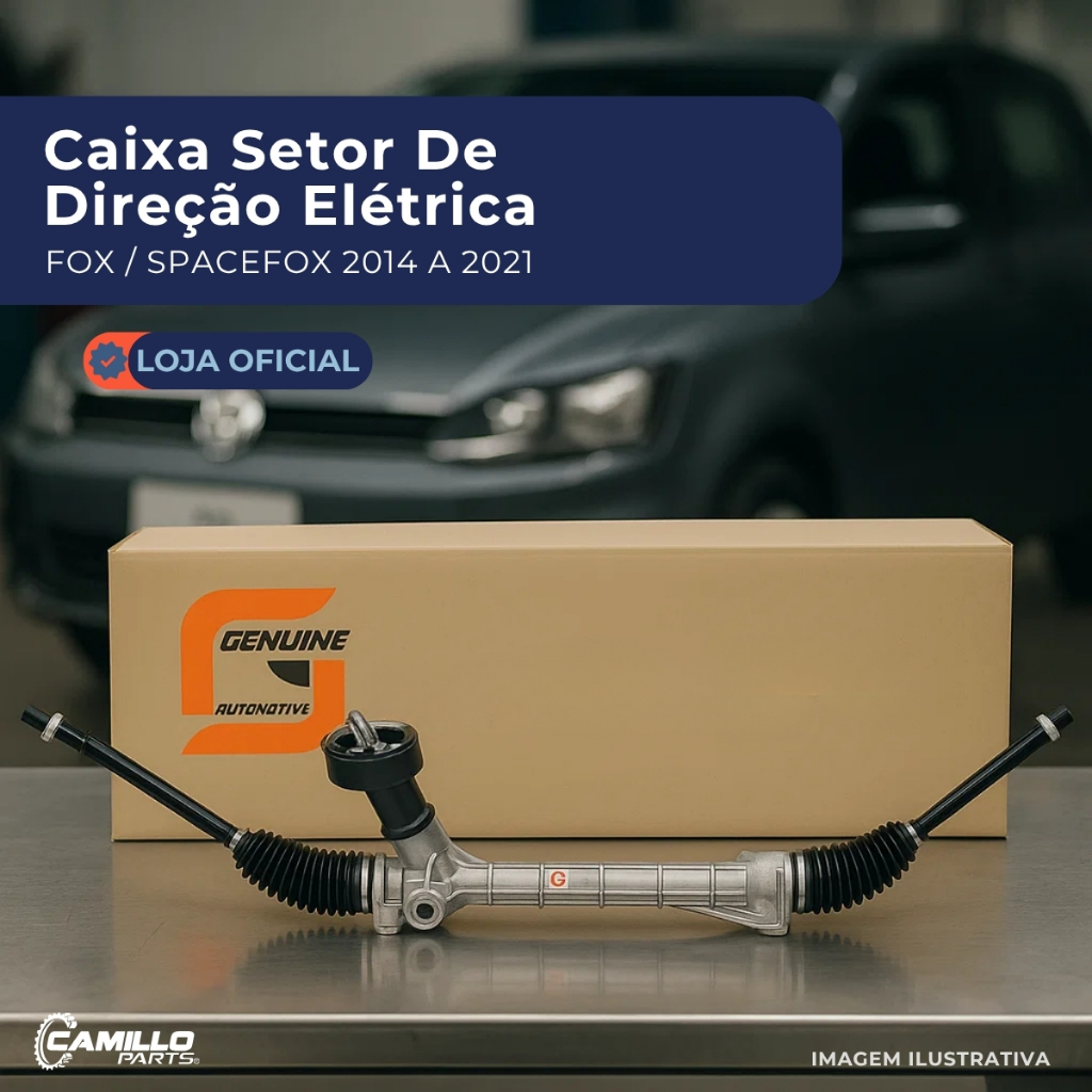 Caixa Direção Fox 2014 2015 2016 2017 2018 2019 2021 Elétrica Original Nova