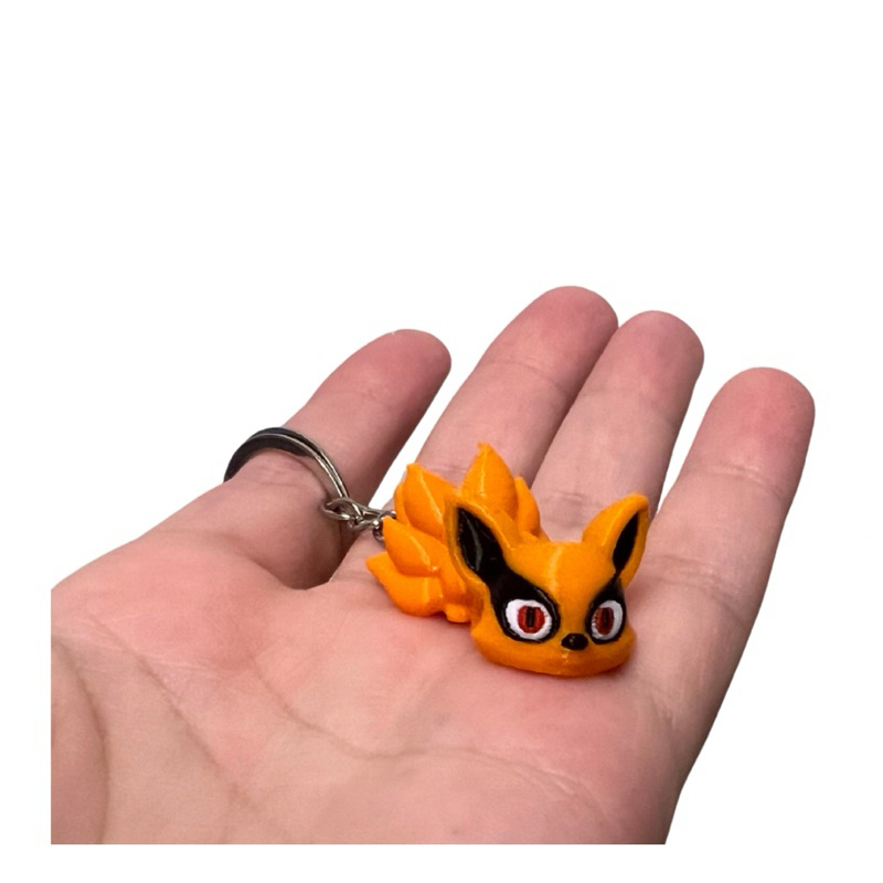 Chaveiro Raposa de 9 Caudas | Naruto | Raposa de Nove Caudas | 4.5cm | Impressão 3D | Geek e Otaku