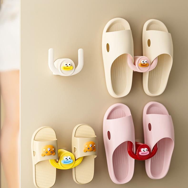 Aperto de Parede para Chinelos - Banheiro Sem Perfuração, Organização e Drenagem Rápida