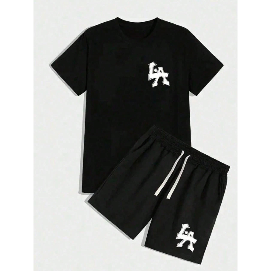 Kit 2 Conjunto Masculina LA Camiseta + Short Tectel Lançamento