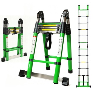 Escada Telescópica Alumínio Multifuncional Dobrável RYOKU 3,4M / 5M em Oferta na Shopee